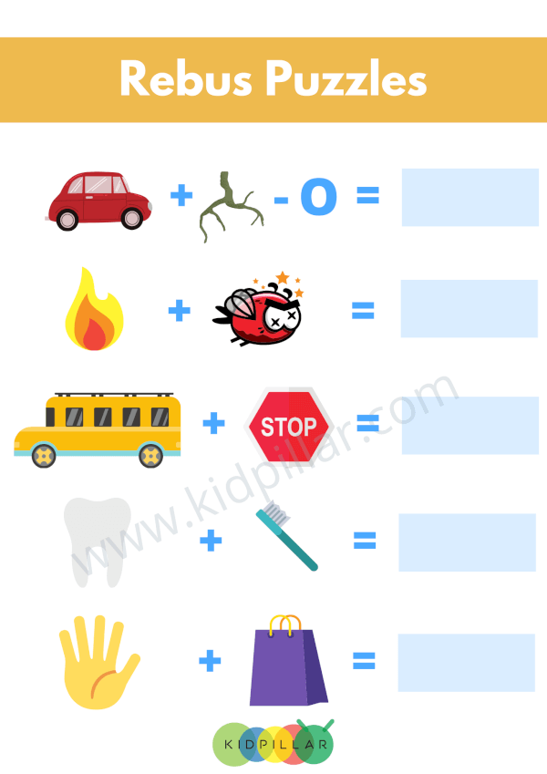 Free Rebus Puzzles for Kids - KidPillar